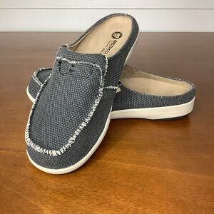 Gecko Man by Walk Hero Men’s Slippers Mules Shoes Sz 8 Grey Support Walking